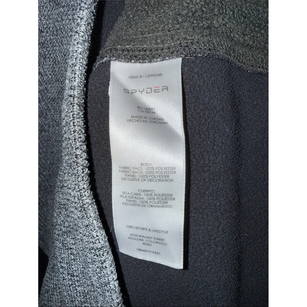 Spyder‎ Men's Outbound Quarter-Zip Midweight Core Sweater Fleece Gray Black-XL